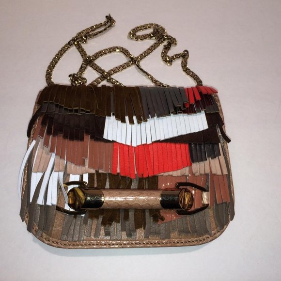 Jimmy Choo Zadie Fringe Elaphe Leather Crossbody - Picture 6 of 14